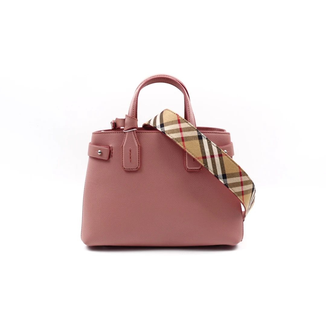 95新 BURBERRY/博柏利 粉色单肩包/T10155355
