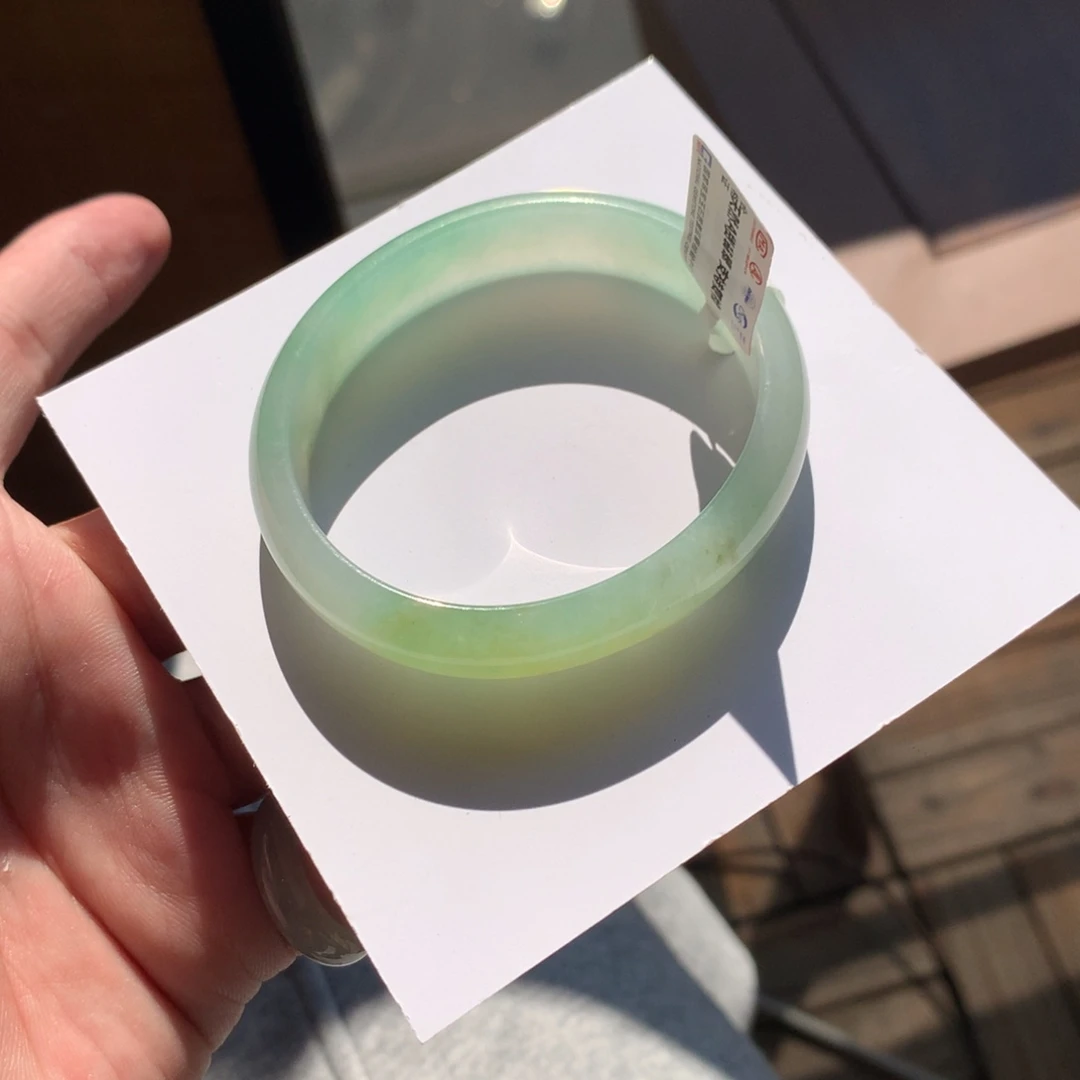 翡翠未镶嵌手镯544号53.3贵妃