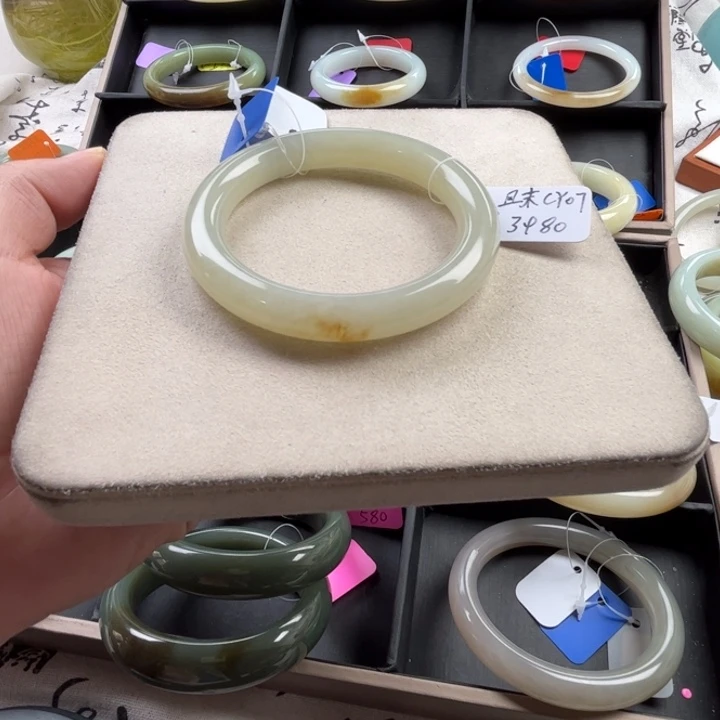 未镶嵌手镯和田玉玲珑美镯58.3