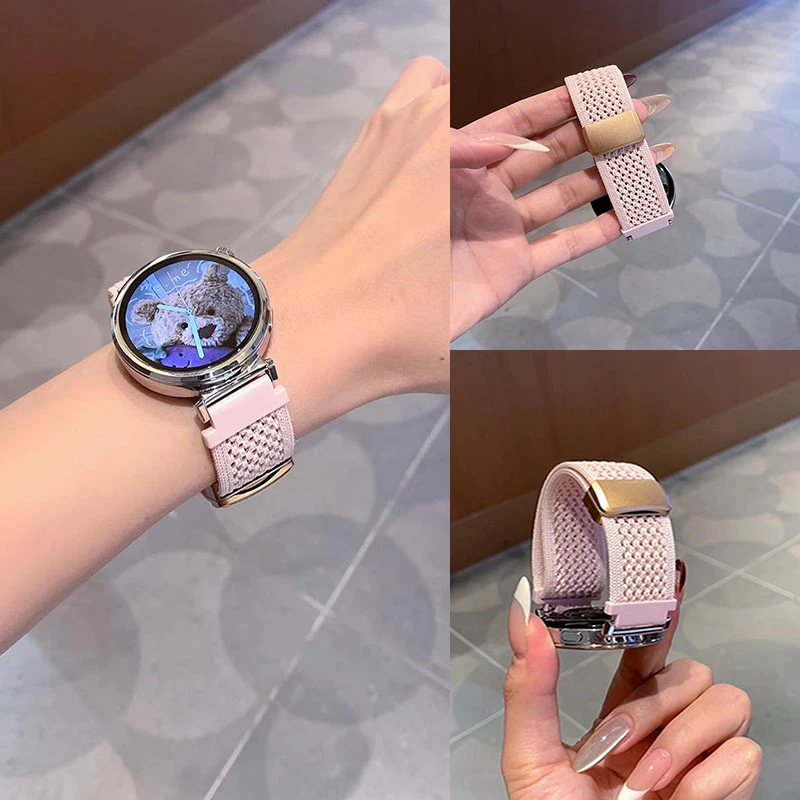 适用gt5华为表带华为gt3编织磁吸荣耀watchpro夏季gt4女款表带
