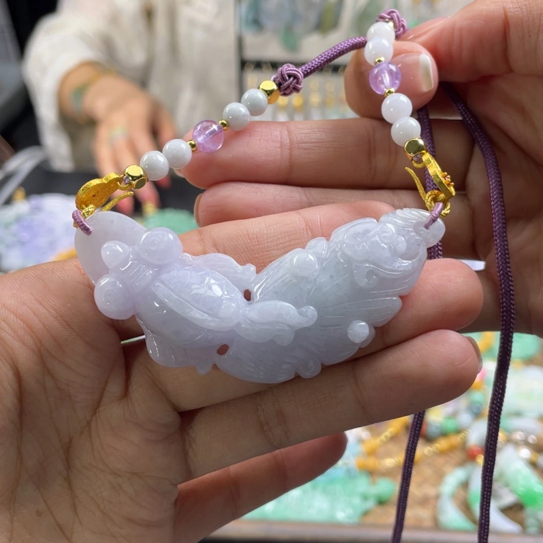 翡翠未镶嵌颈饰代编织