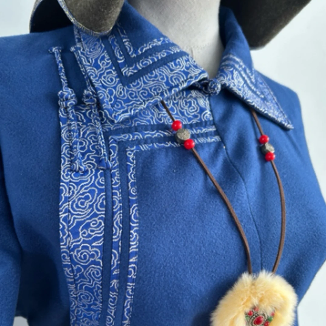 【也速丽服饰】女长款春秋毛呢大衣