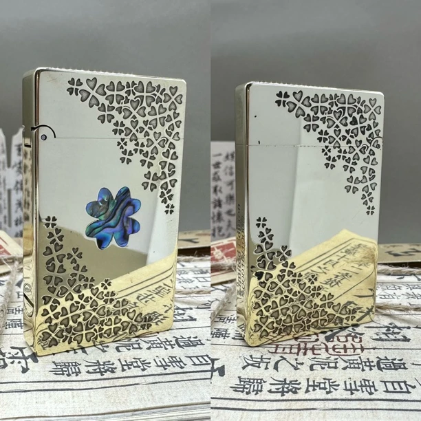 【四叶草】799薄款朗声彩贝镶嵌正品佐罗煤油打火机男士创意礼品