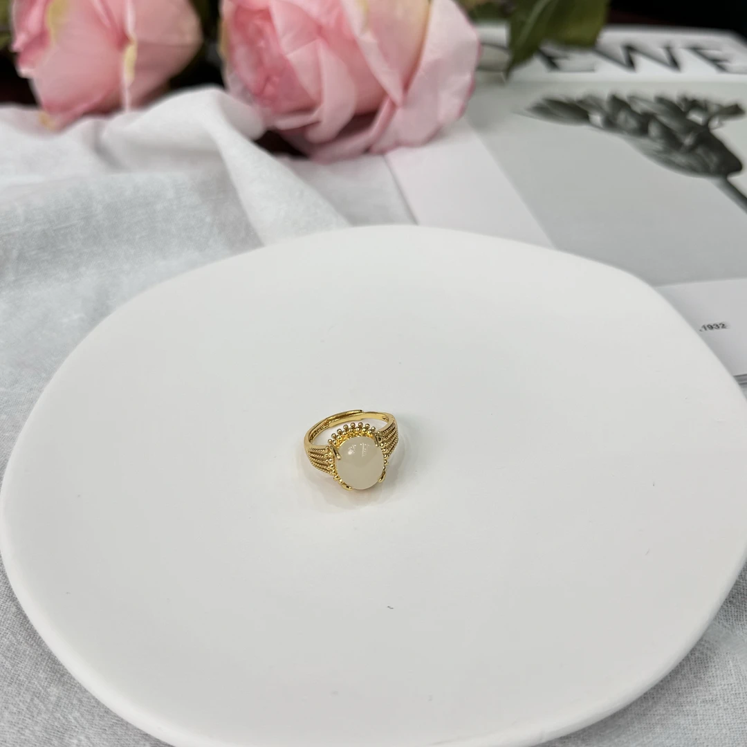 高定珠宝和田玉戒指HF791S68