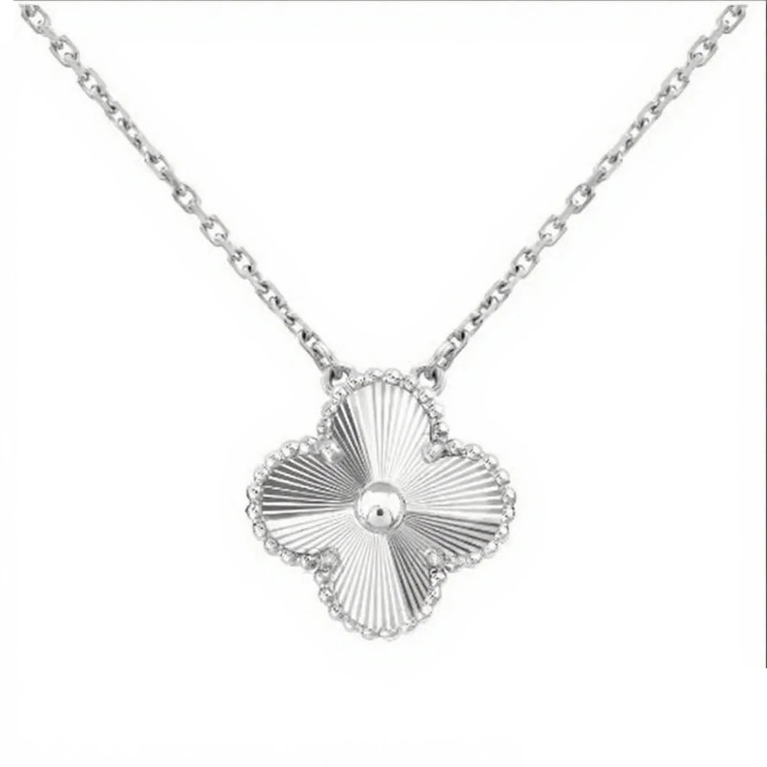 坠链均925银合成锆石 四叶草幸运系列吊坠项链