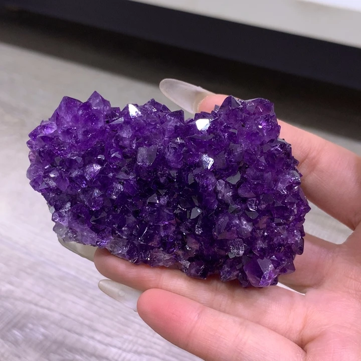 黎***临紫晶未镶嵌珠宝半成品晶花福利