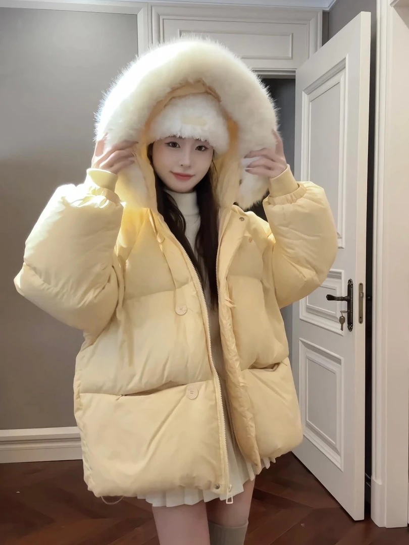 现货「真50白鸭绒」超美超仙清雅高级秋冬加厚羽绒服外套