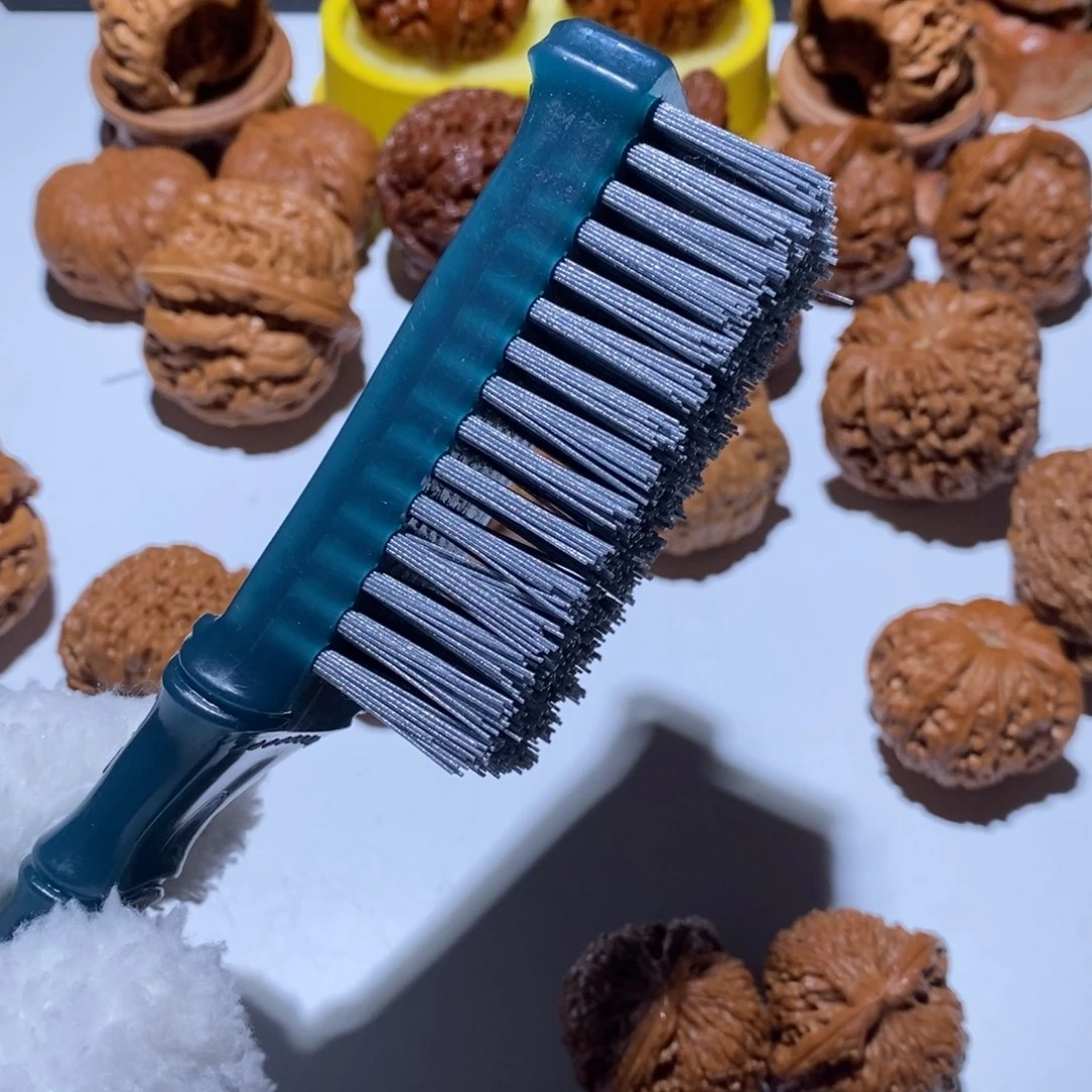 吊坠桃核文玩刷子套装的制作