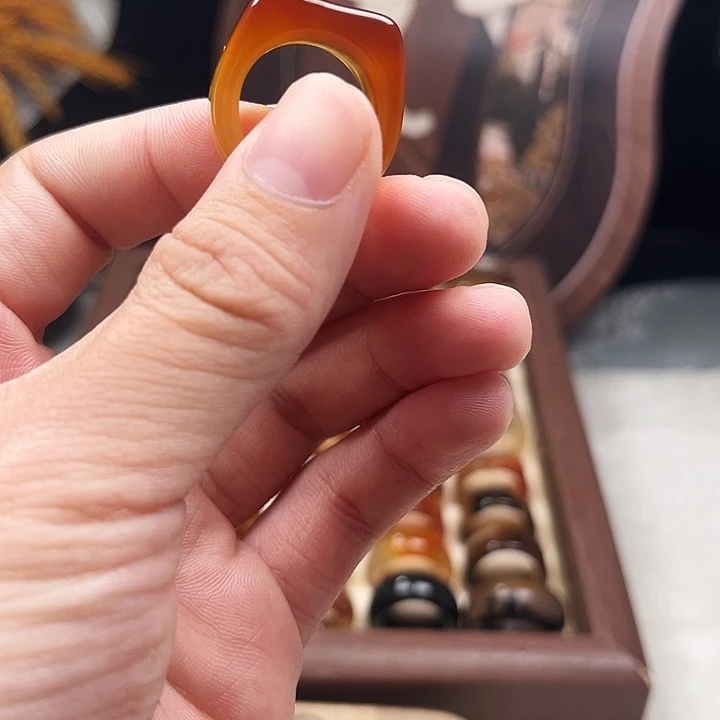 玛瑙/玉髓未镶嵌戒指3港16