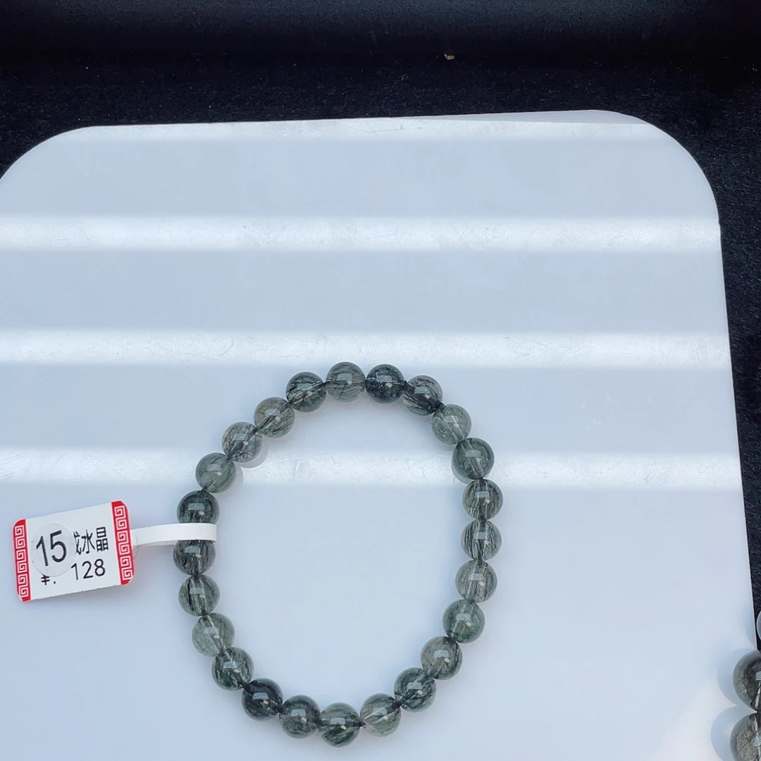 水晶手串未镶嵌绿发晶