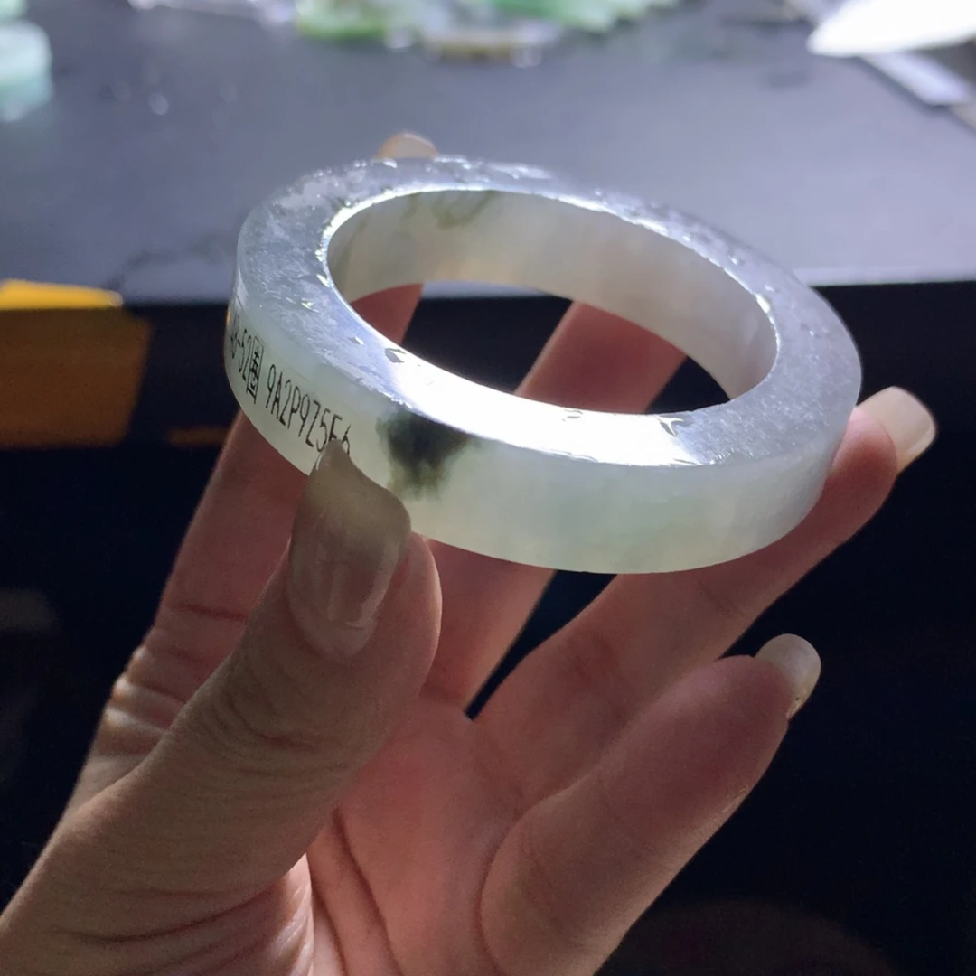 定制翡翠未镶嵌翡翠手镯48_52