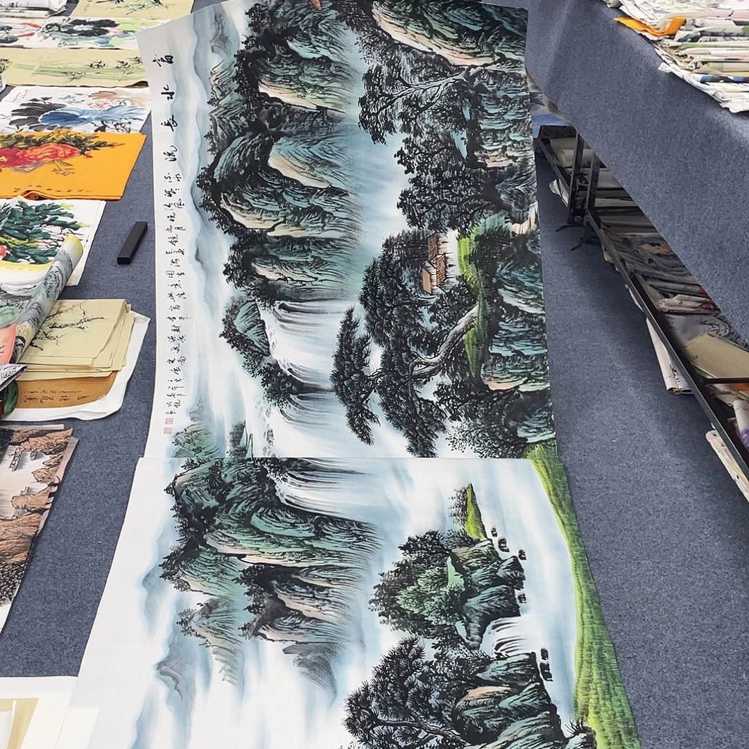 国画作品小姐姐放漏…