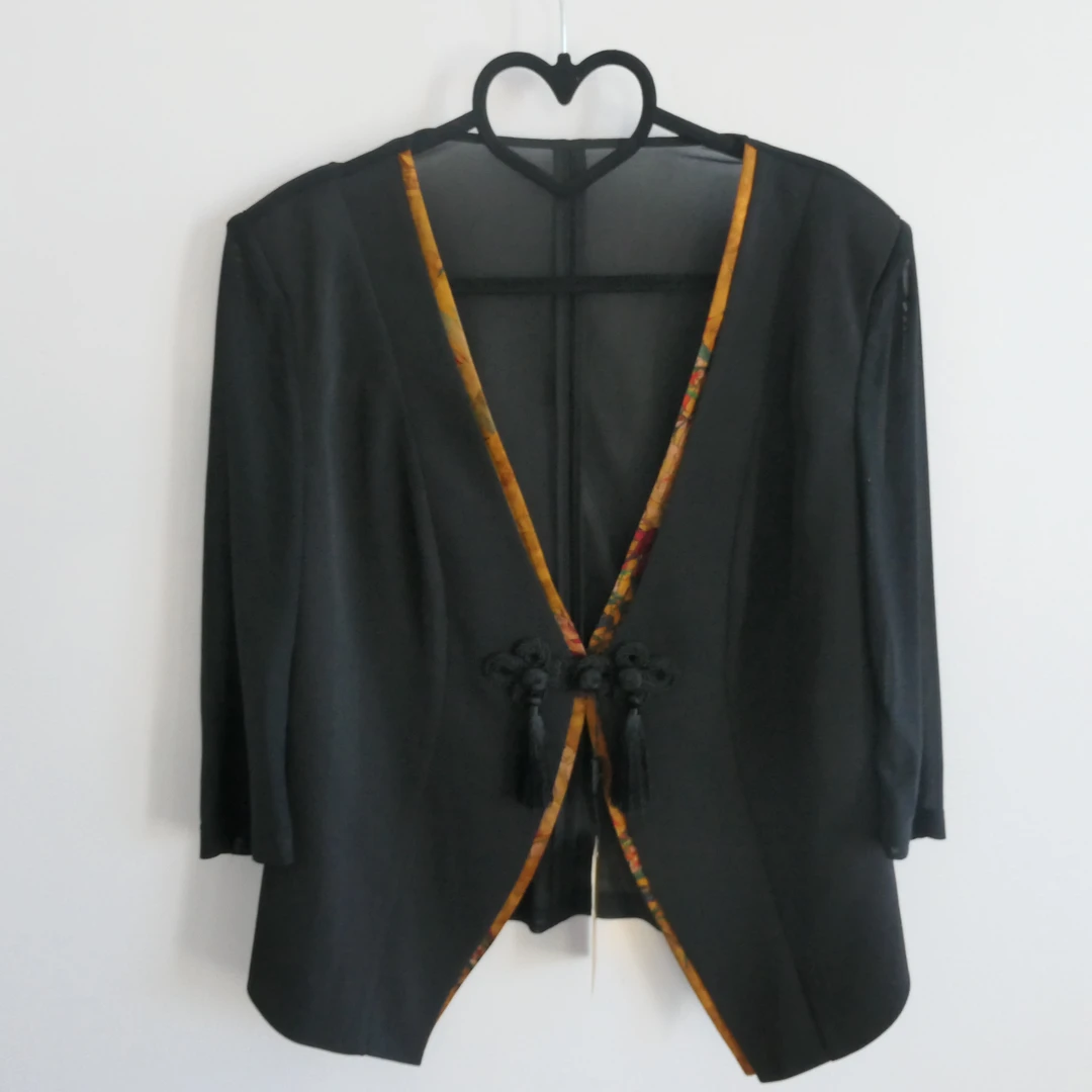 AB-8947/81053/81108氨纶网长链流苏七分袖V领西服