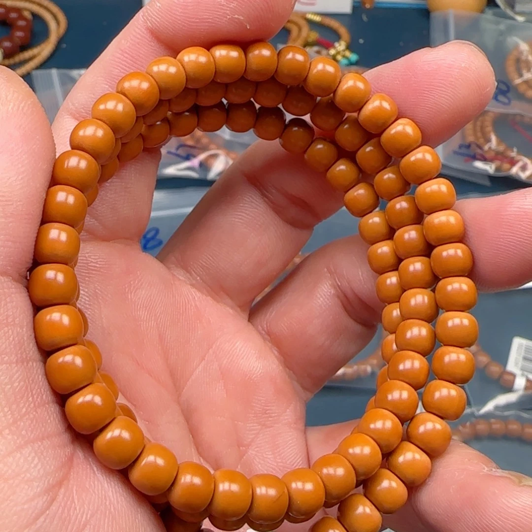 手串橄榄核老挝SS级核尖极限弧尺寸6.7全无白