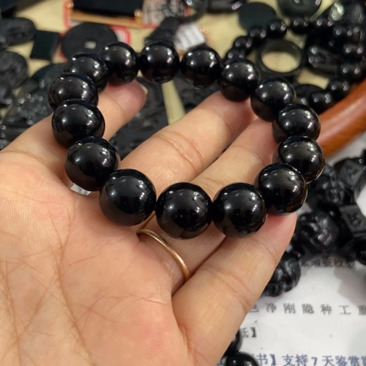 翡翠手链未镶嵌墨翠14