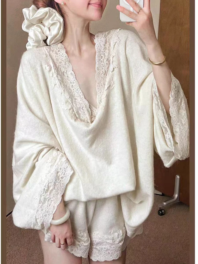 【绒款】-女生秋冬捡漏款套装长袖外穿保暖睡衣法式日常亲肤家居服