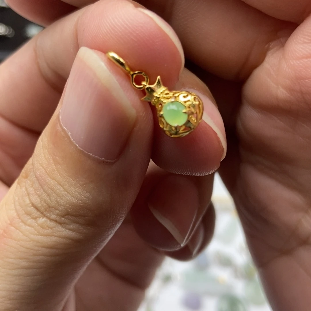 翡翠银S925镶嵌颈饰
