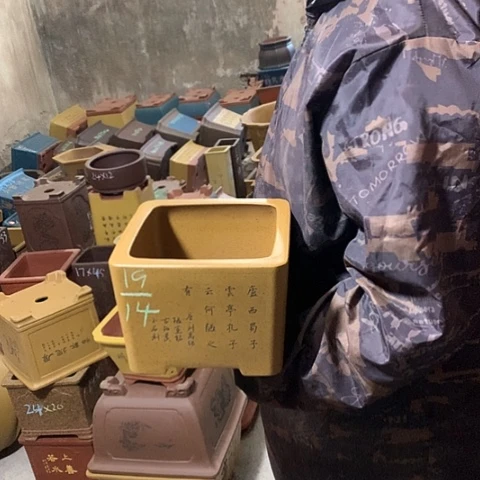 紫砂花盆手工制作