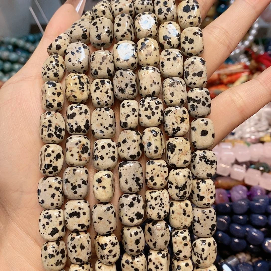 玛瑙/玉髓散珠天然石斑点一条面包
