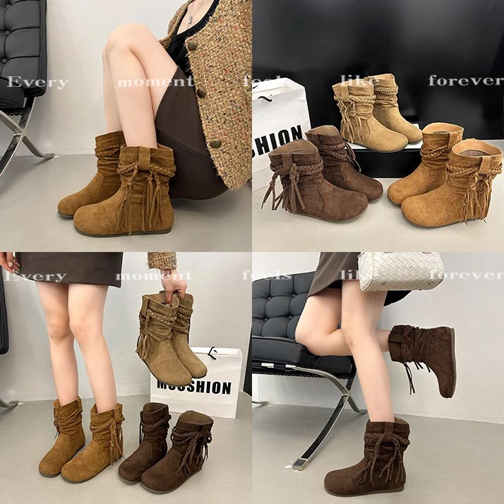 【断码福利 001-100】2025勃肯短靴系列秋冬新款时尚舒适软底圆鞋头