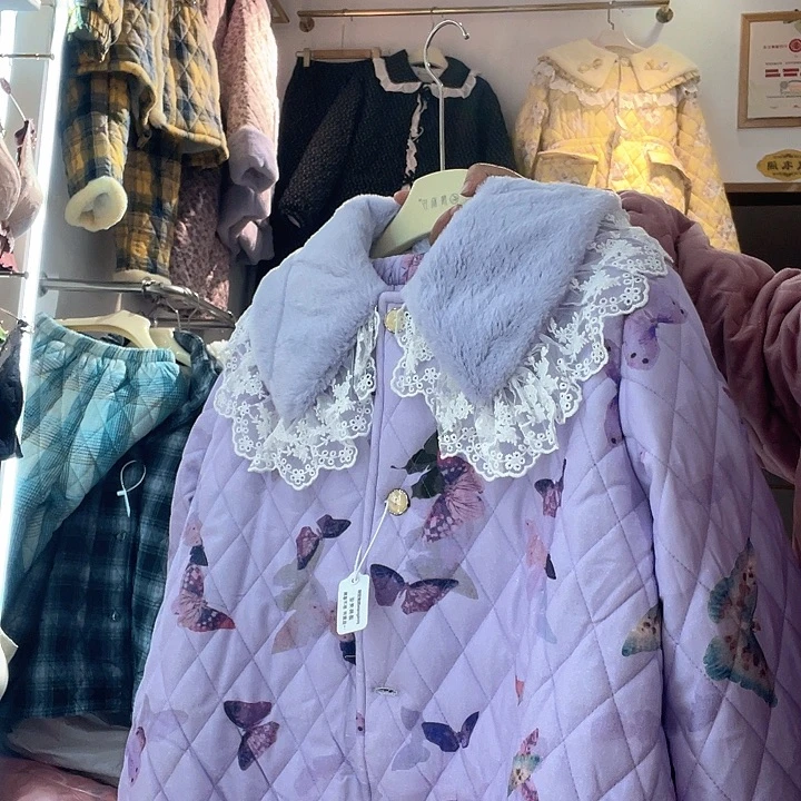 品牌加厚棉睡衣套装