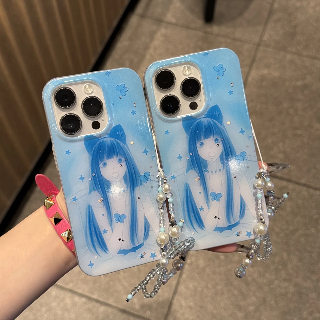 奥菲顿梦幻蝴蝶黑沼爽子适用iPhone16挂链手机壳华为vivo小米oppo