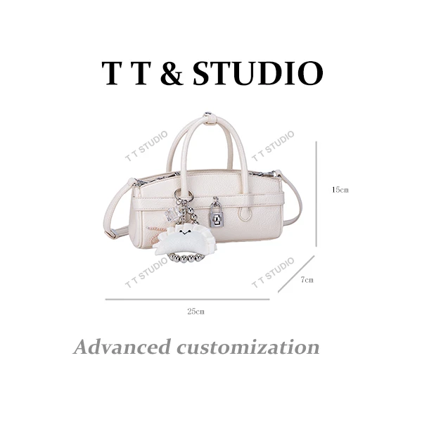 【TT Studio】QYX-9851-奶昔白RAIN.CUN简约腋下斜跨轻奢女包