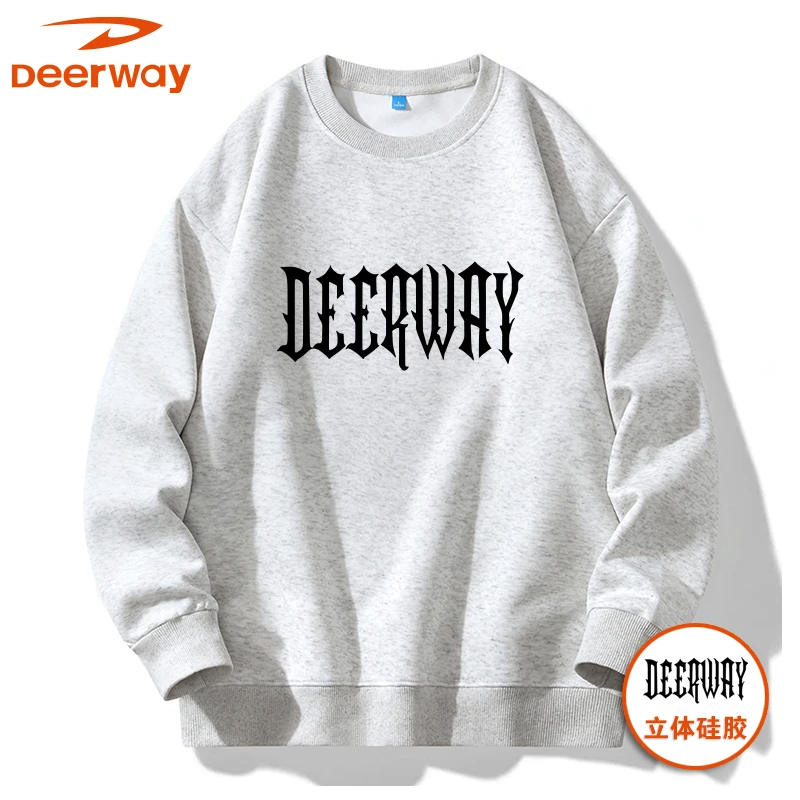 Deerway/德尔惠男士卫衣时尚简约外套宽松长袖T恤打底衫套头衣服