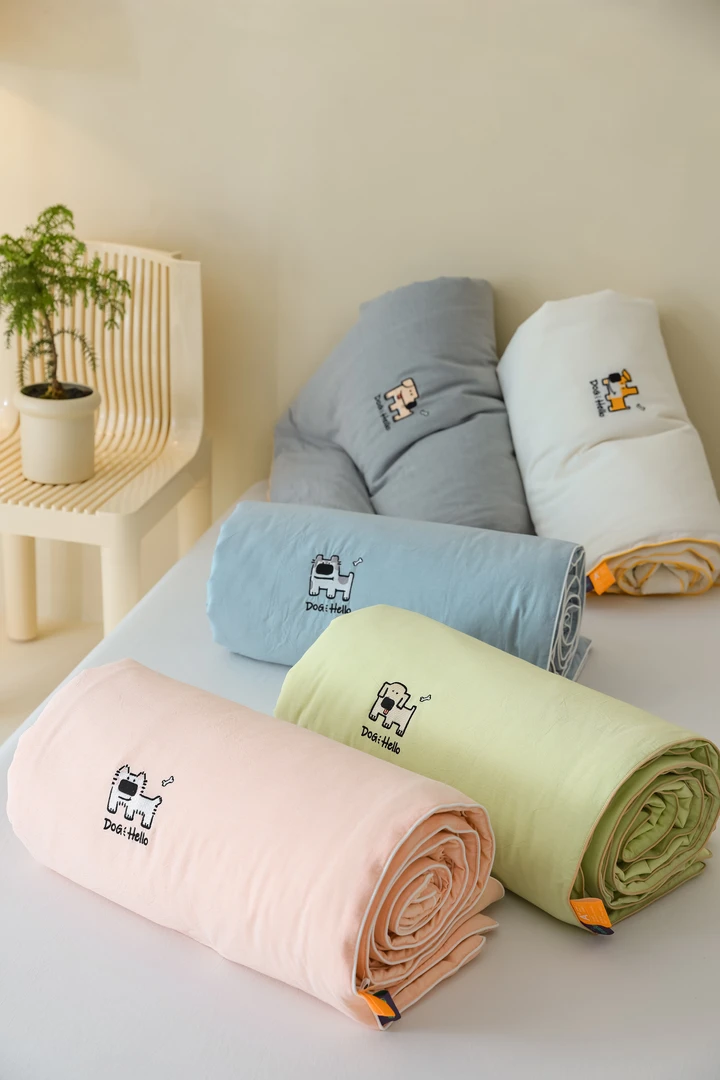 【MJ】 反季清 萌狗系列绣花全棉夏被