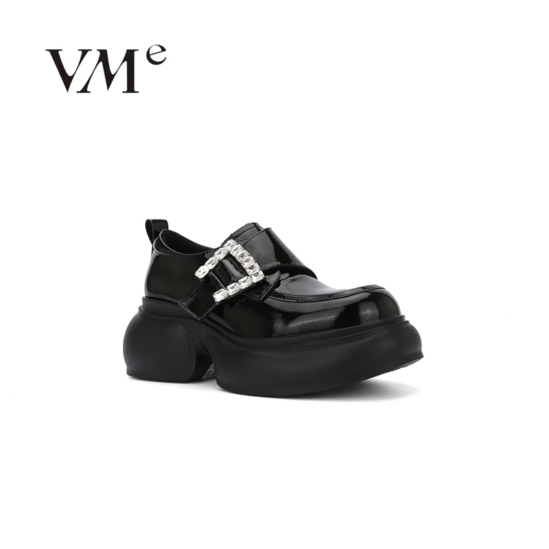VME/舞魅乐福鞋厚底圆头休闲风防磨粘带英伦风秋季VS25C3572