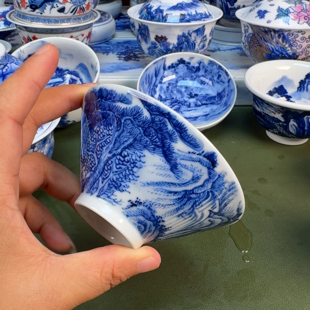 陶景德镇纯手绘茶具圆圆298