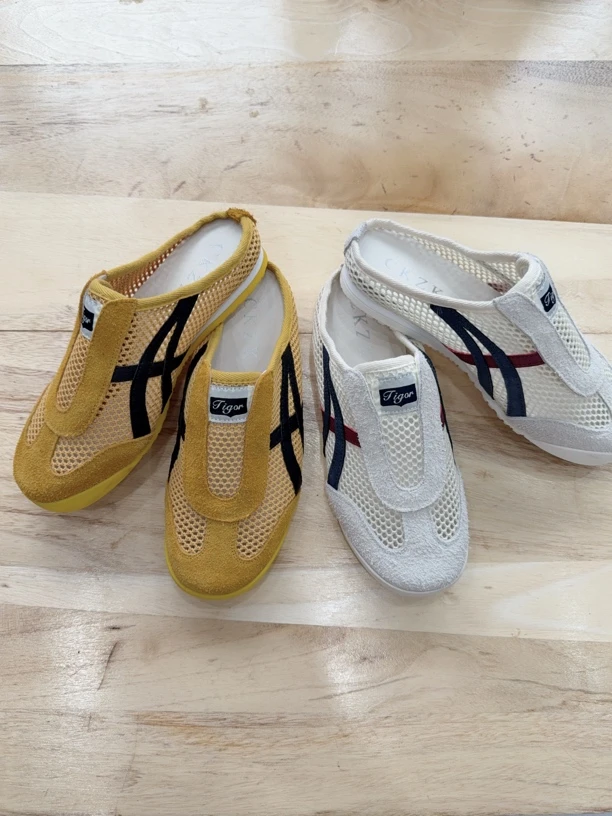 2025  新款牛皮百搭休闲防滑轻便包头拖平跟透气镂空时尚网面夏季