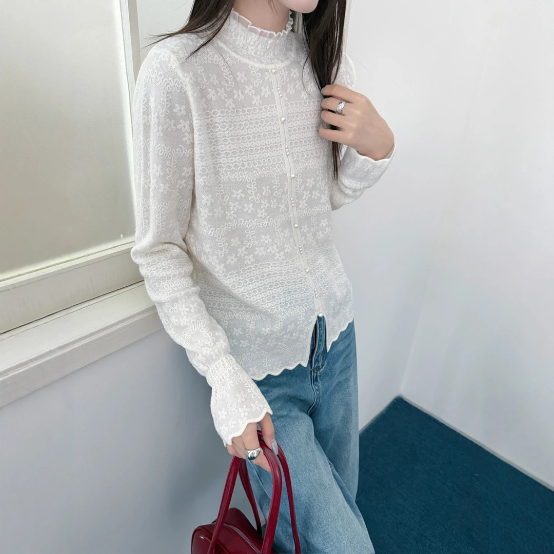 打底衫毛衣长袖白色针织半高领女装内搭时尚百搭女士纯色羊毛衫绵