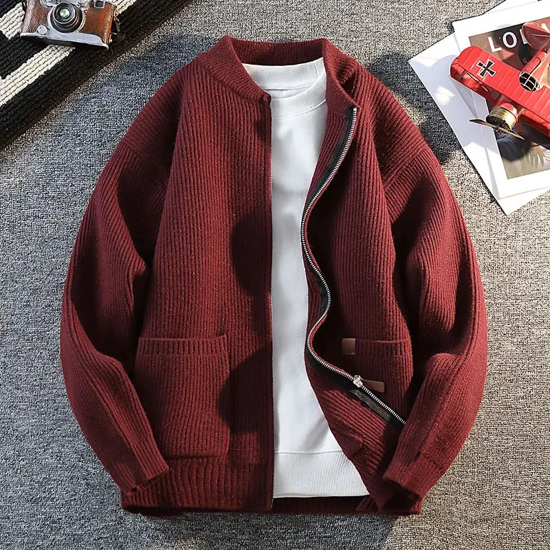 精细工艺高端男士开衫毛衣2025新款潮流高品质针织衫外套