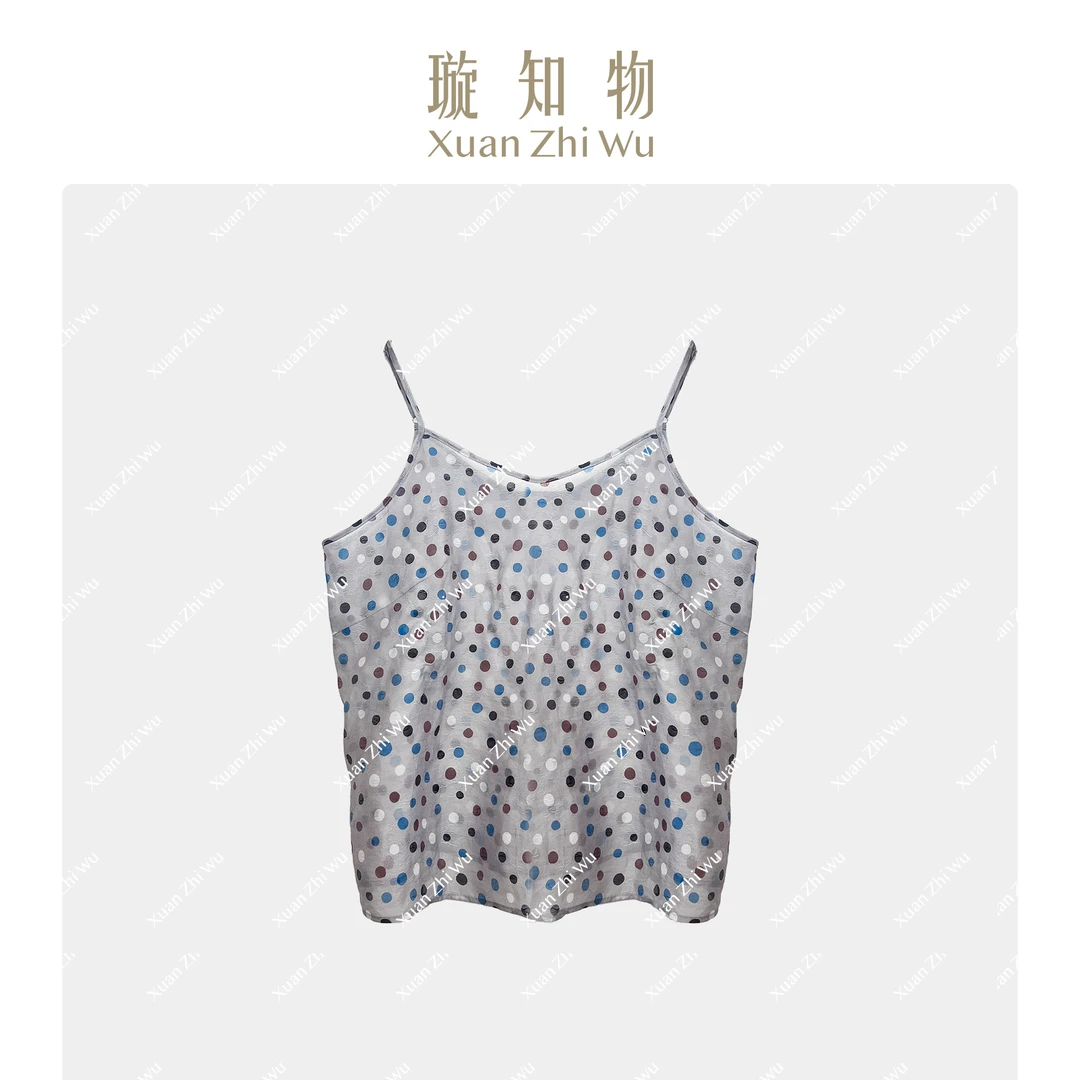 璇之恋·王璇波点冰湖吊带王璇原创设计