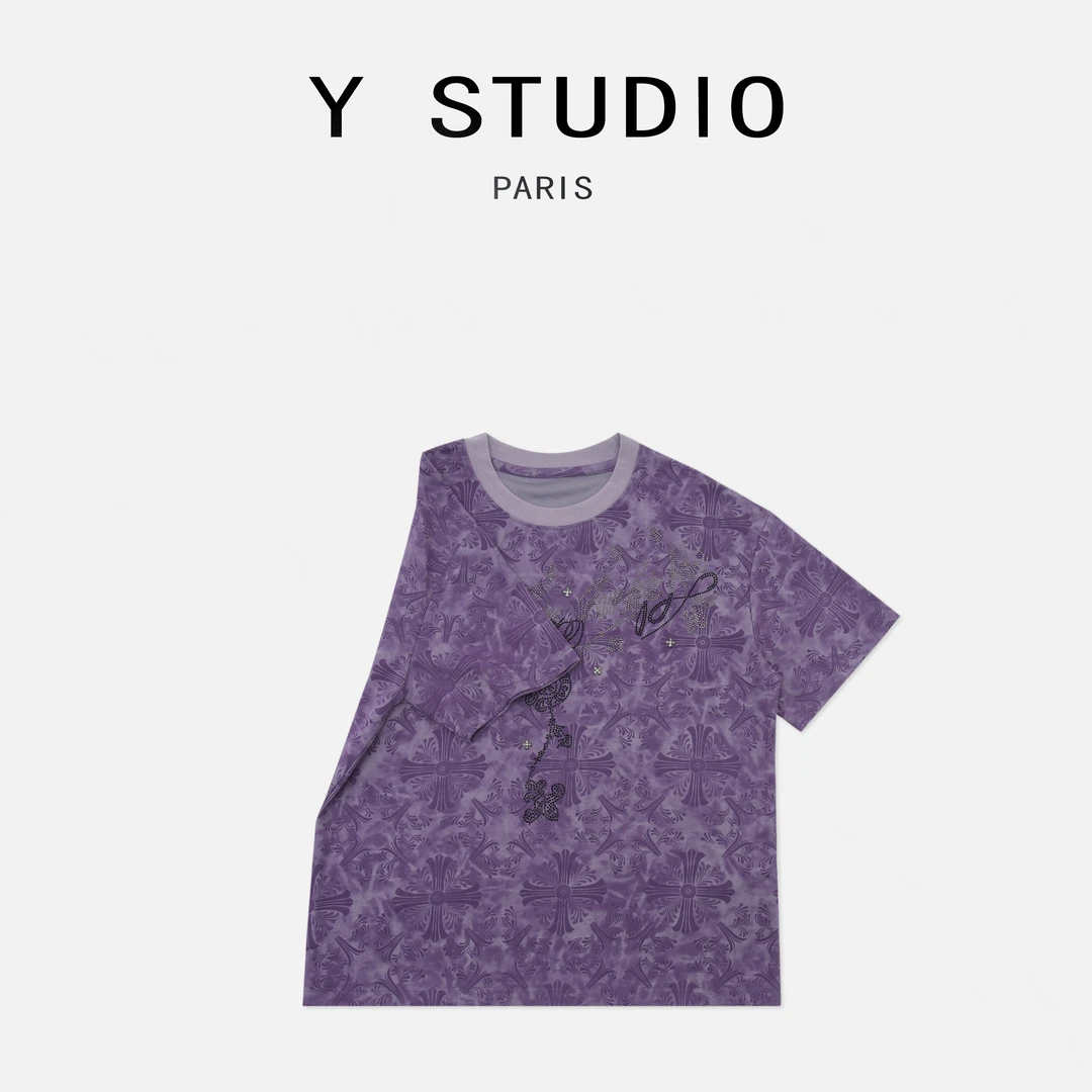 【大妮专属】（伦敦雨季）2025气质百搭设计重工休闲高街时尚短袖T恤