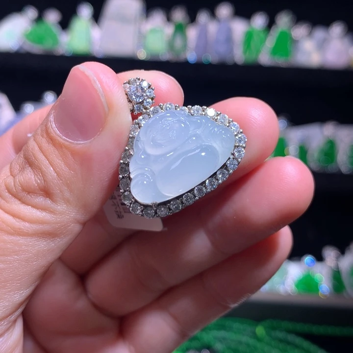 【闪购商品】颈饰银S925镶嵌翡翠天然翡翠