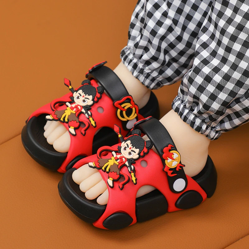 哪吒敖丙拖鞋儿童夏季卡通软底男孩外穿EVA防滑男童轻便女童小孩