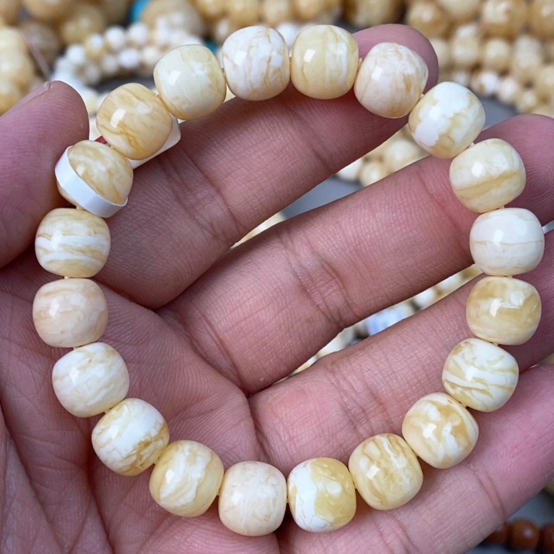 蜜蜡未镶嵌珠宝奇石11mm千层雪虎皮  15.8g