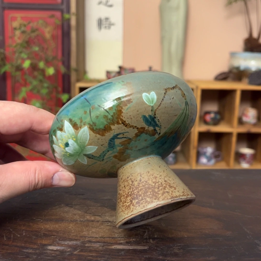 柴烧纯手工手绘陶瓷