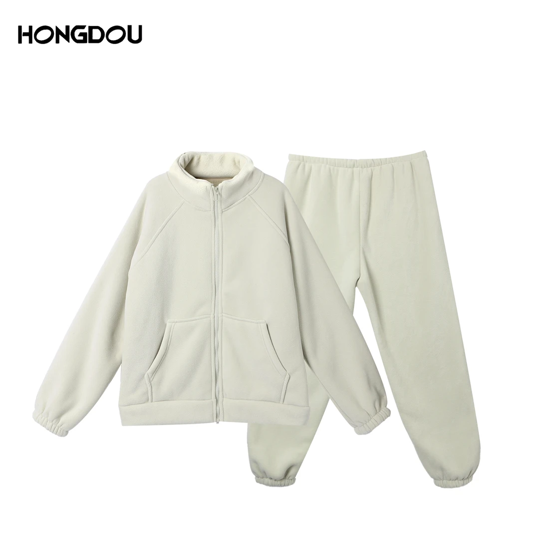 【LuLu专属】秋冬高端加厚可外穿摇粒绒立领外套套装-6812-TZ