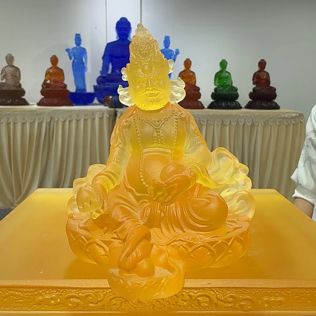 琉璃谢*炮琉璃黄财神11公分