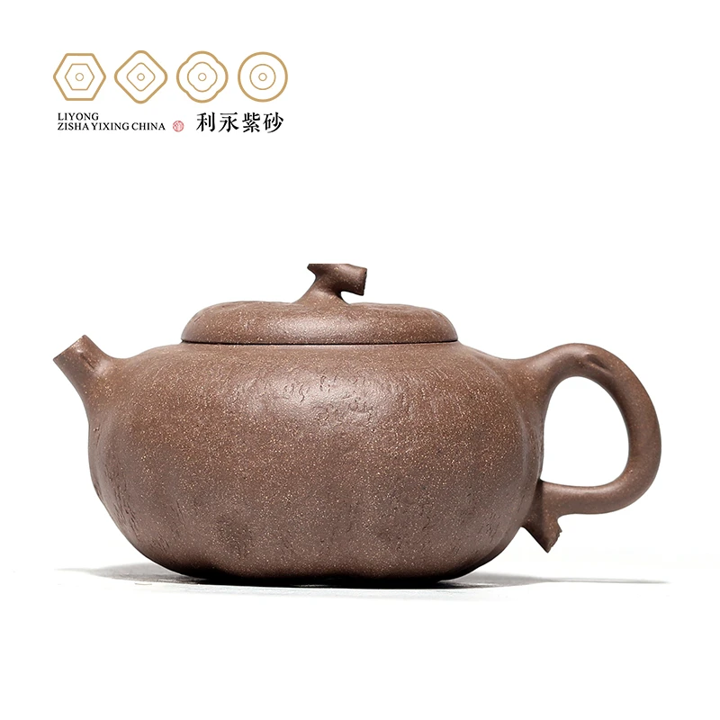 百年利永扁柿壶原矿老段泥205CC原矿手工自用送礼家用办公礼盒