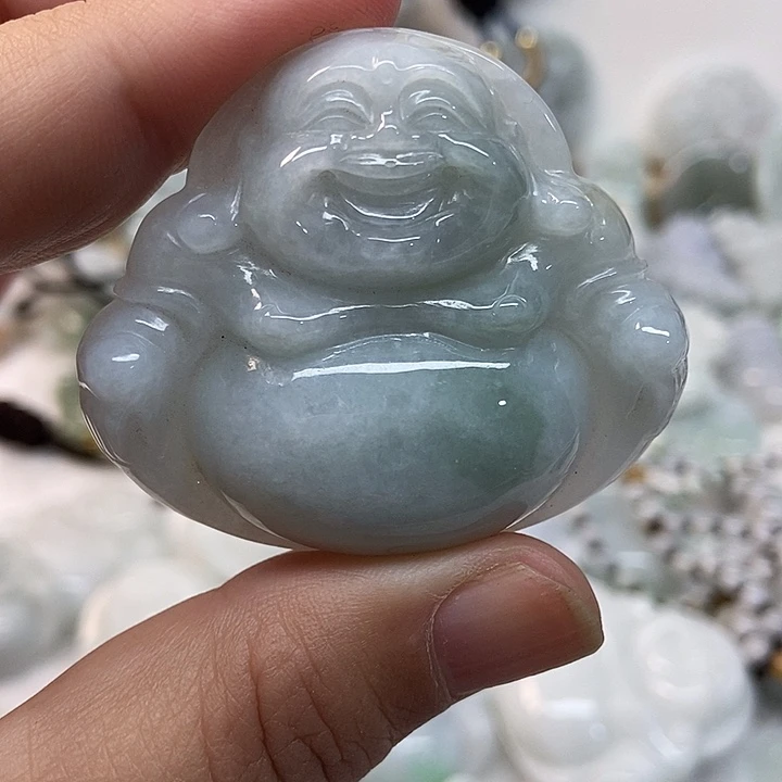 翡翠未镶嵌颈饰佛公