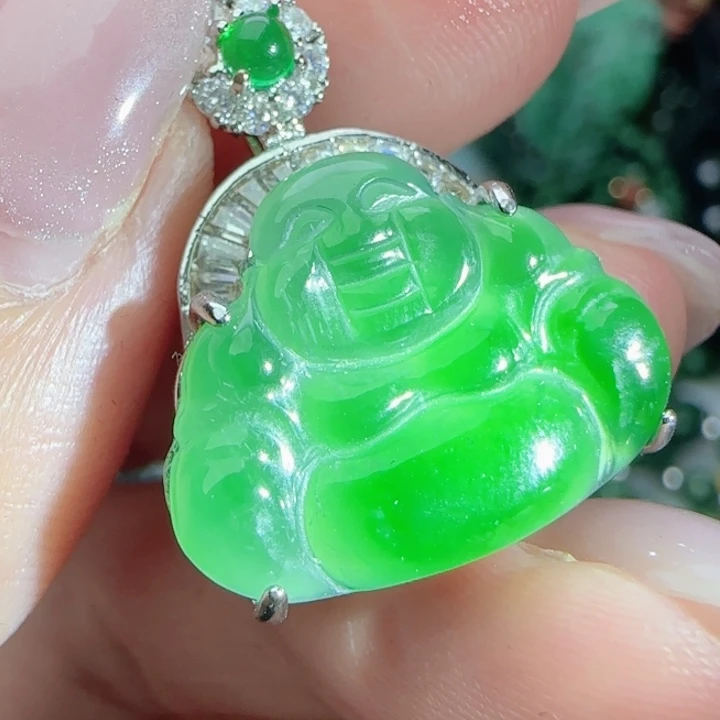 翡翠未镶嵌颈饰天然A货397