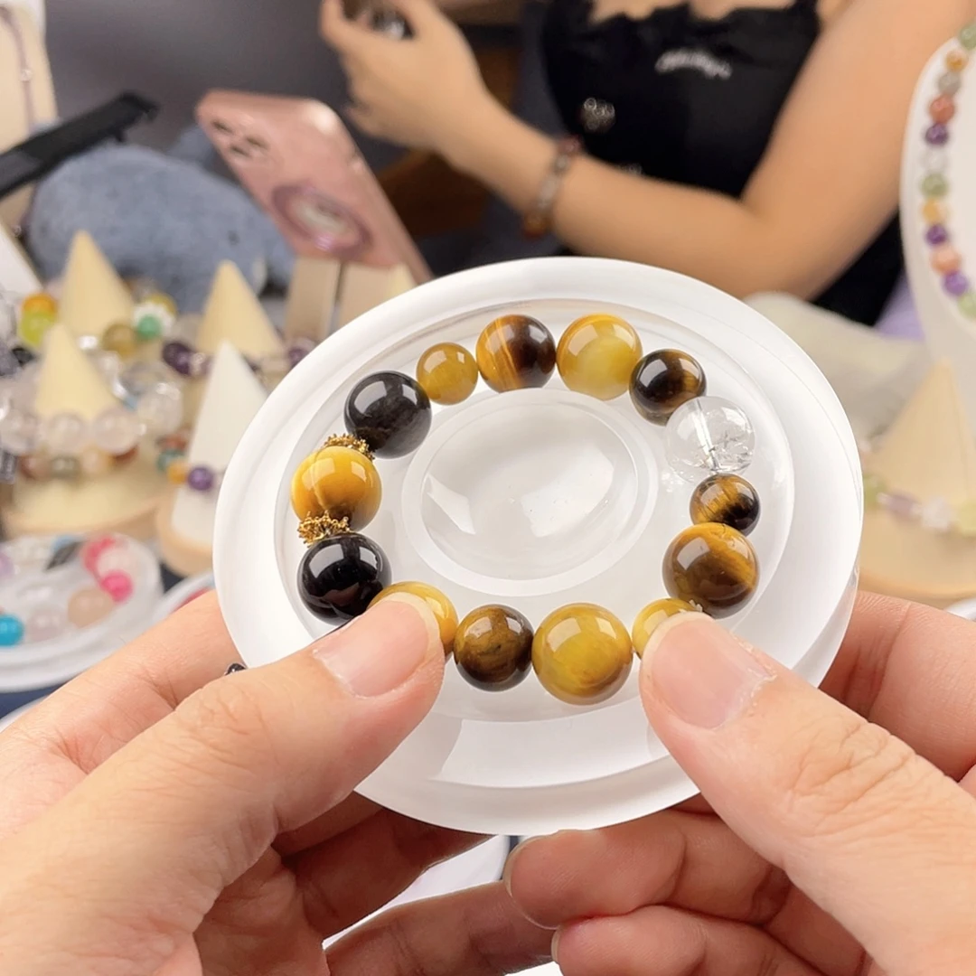 银S925镀金镶嵌手链水晶