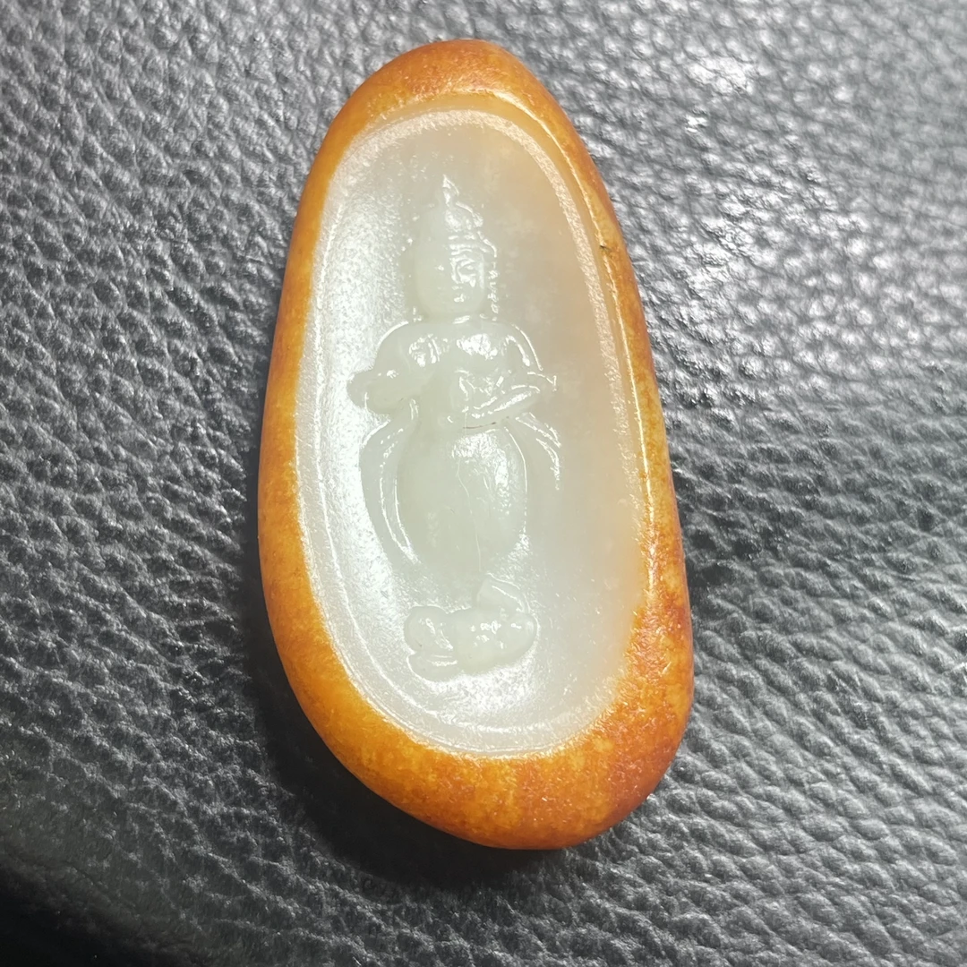 和田玉玉瓶观音 站观音
