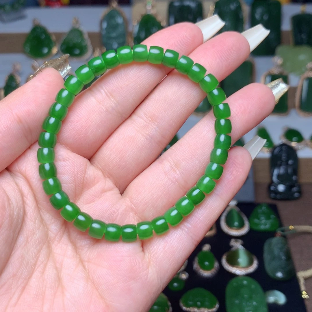 和田玉（碧玉）手串卡6未镶嵌