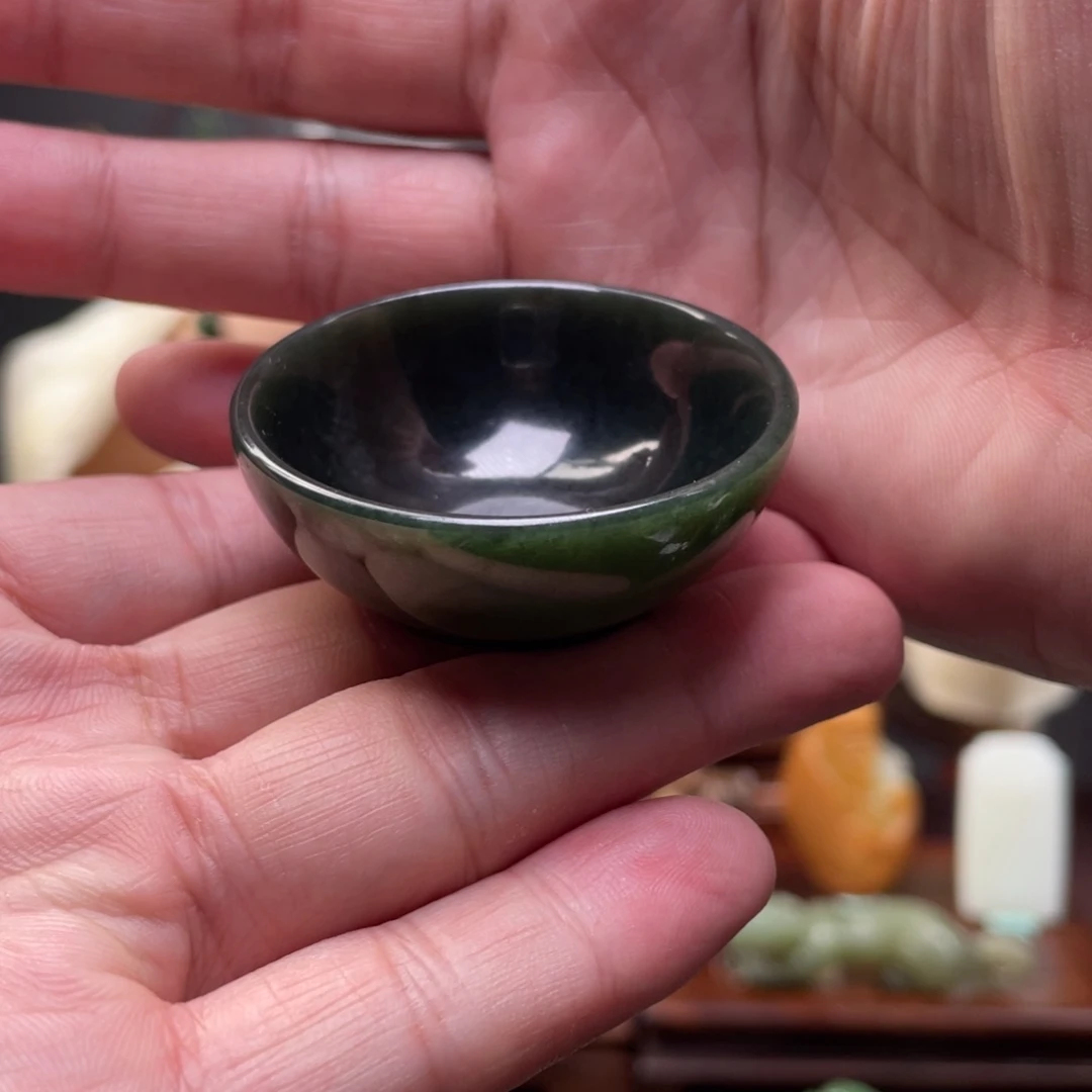 未镶嵌和田玉摆件和田玉茶杯未镶嵌