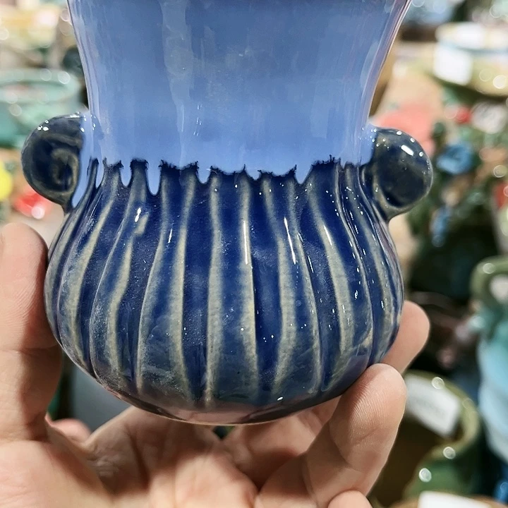 瓷片花盆多肉艺术品植物